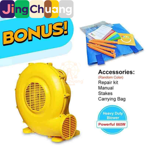 JingChuang Castillo Hinchable de PVC Engrosado para Niños con Tobogán y Trampolín, <span class=keywords><strong>Casa</strong></span> de Juegos Grande para Uso Doméstico y Exterior - Product Image 4