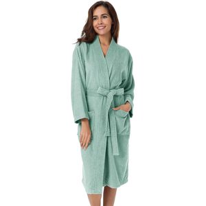 SIORO Women Terry Cloth Bath Robe Long Sleeve Soft Cotton Plush Kimono <b>Wrap</b> With Pockets Spa Sleepwear - Product Image 1