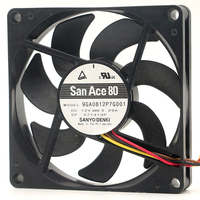 SANYO 9GA0812P7G01 12VDC 0,29A 80*80*15MM 8015 8CM SANYO Kipas Pendingin Aksial Bantalan Bola Asli