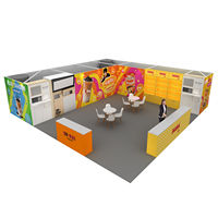 Stand d'exposition alimentaire modulaire IZEXPO, stand de vente éphémère en bois, stand d'exposition de boissons sur mesure