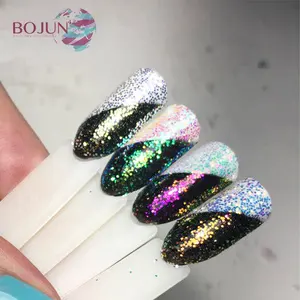 Aurora polvo de brillo de arco iris lentejuelas decoración de Arte de uñas al por mayor Paillette a granel polvo de brillo kg