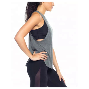 Camisetas sin mangas de talla grande para mujer con diseño personalizado de alta calidad, venta al por mayor, ropa de yoga para gimnasio para mujer, tela de Nueva Jersey frontal, tarifa razonable - Product Image 2