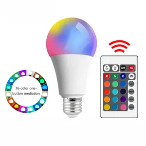 Customized WIFI Remote Control Adjustable 7W 10W 11W Plastic A60 LED Dimmable E27 Bulb With Decorative Bulb