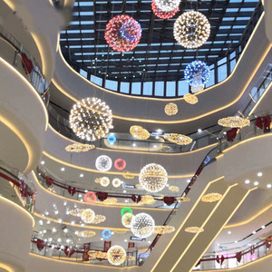 Ristorante creativo nordico moderno ciondolo con cielo stellato scintilla palla rotonda fuochi d'artificio pianeta arte <span class=keywords><strong>lampadario</strong></span> sferico - Product Image 4