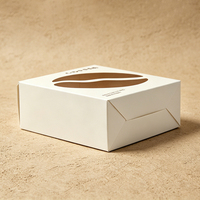 Boîte en carton biodégradable avec bande détachable, ouverture facile, fenêtre transparente en plastique, logo personnalisé, emballage recyclé en gros