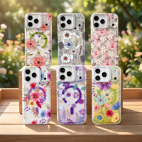 Nouvelle coque de téléphone magnétique anti-chute avec cadre d'appareil photo en strass floral de haute qualité pour iPhone 18 Pro Max iPhone 17 Pro Max