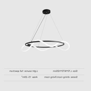 Sang trọng 360 độ Flex LED tuyến tính neon ánh sáng lịch thi đấu thiết kế hiện đại vô cấp thay đổi độ sáng ánh sáng 3000K đèn chùm đèn Mặt dây chuyền - Product Image 6