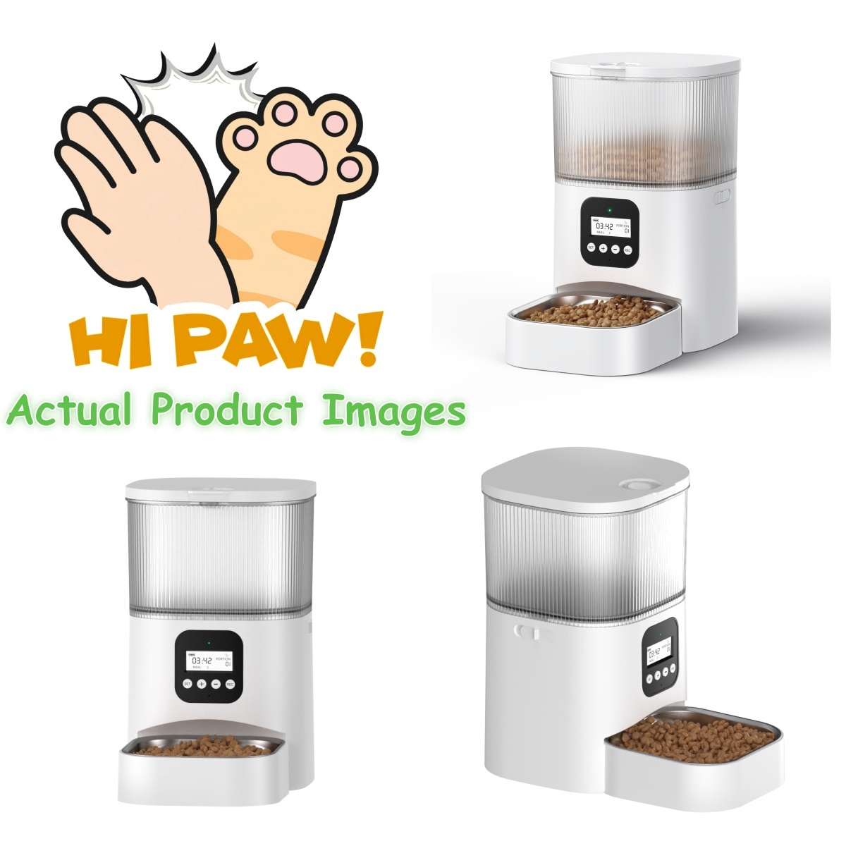 3L Smart Automatic Pet Feeder – 5G WiFi Dog & Cat Food Dispenser with App Control, Tuya-Compatible Pet Feeder - View 2