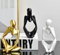 Ornements de Bureau Créatifs « Pensée Droite Gauche » d'Inspiration Scandinave, Mini Artisanat en Résine, pour la Décoration d'Intérieur Salon et l'Art Décoratif
