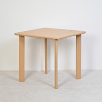 Table de salle à manger carrée blanche moderne pour restaurant, jardin et terrasse, vente en gros directe usine