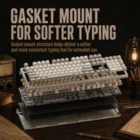 OEM ODM Wired Mechanical Keyboard Full Size Gasket Mount with 104 Keys PBT Keycaps and Number Pad