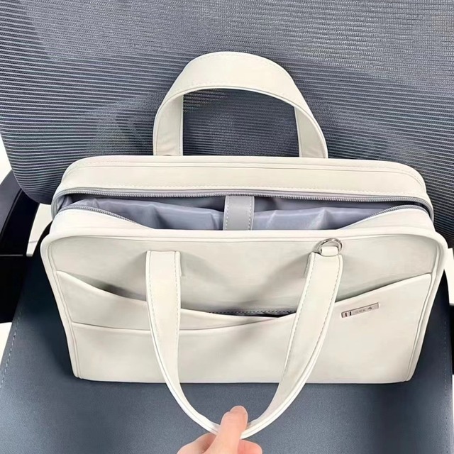 Waterproof Large Capacity Women's Laptop Bag 14/15.6 -inch and for Apple Lenovo with Official Document PU  Laptop Handbag