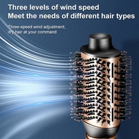 Peigne sèche-cheveux 3-en-1 à chauffage électrique pour coiffage rapide, lissage et volumisation, avec 15 niveaux de température réglables