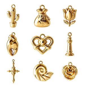 Pendentif Breloque 3D en Acier Inoxydable 316, Motif Nœud Cœur, Sac à Monnaie Captus et Phare, pour Accessoire DIY de Porte-clés, Collier et Bracelet - Product Image 1