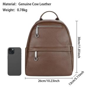 Mochilas de Cuero Genuino AndoBag para Mujer, Mochila de Viaje de Gran Capacidad, Bolso de Hombro Simple y Moderno 2667 - Product Image 2