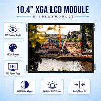 AUO G104XVN01.0 Módulo LCD TFT XGA de 10.4 Pulgadas 1024x768 LVDS 470cd/m2 89° de Ángulo de Visión Retroiluminación WLED -30~80C Panel Industrial