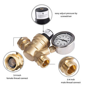 3/4Inch Reduceerventiel Waterdrukregelaar Ventiel Messing Met Gauge - Product Image 2