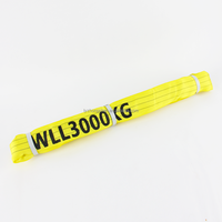 Eslinga de elevación de poliéster amarillo OEM 3M de 3 toneladas 90mm de longitud Factor de seguridad 3M 5:1 6:1 7:1 Cinturón de materia prima 3 T Correas 90 grados