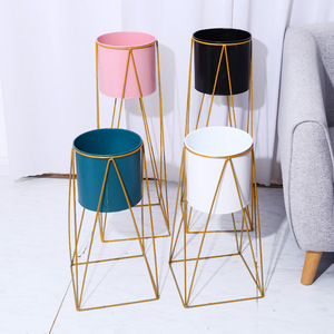 حرف معدنية بسيطة نوردية-رف زهور هندسي لغرفة المعيشة - Product Image 4