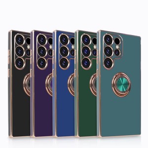 Étui de téléphone à clapet en TPU électro-plaqué pour Samsung S23 Ultra, design 3D élégant, coque de téléphone tendance, emballage en carton protecteur A34 - Product Image 2