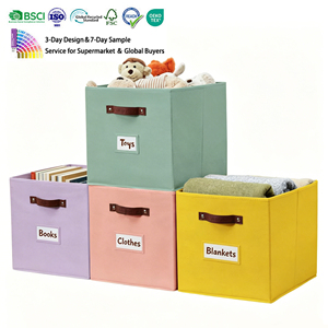 Cubes <span class=keywords><strong>de</strong></span> <span class=keywords><strong>rangement</strong></span> pliables en tissu <span class=keywords><strong>avec</strong></span> fenêtre pour étiquettes, bacs <span class=keywords><strong>de</strong></span> <span class=keywords><strong>rangement</strong></span> en tissu, paniers <span class=keywords><strong>de</strong></span> <span class=keywords><strong>rangement</strong></span> - Product Image 1