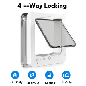 Porte intelligente pour animaux de compagnie <span class=keywords><strong>avec</strong></span> scanner <span class=keywords><strong>électronique</strong></span> d'identification des animaux à l'entrée, ouverture automatique, <span class=keywords><strong>collier</strong></span> RFID, micro-puce, trappe pour chat, petit chien - Product Image 3