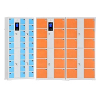 Yinlong casier de gymnastique en métal robuste 24/7 casier intelligent en libre-service serrure numérique biométrique casier à colis de stockage HPL pour l'extérieur