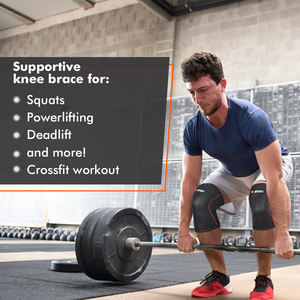 สนับเข่าระบายอากาศได้ดีนีโอพรีน7มม. สำหรับผู้ชายและผู้หญิงไม่ลื่นรองรับการแข่งขัน <span class=keywords><strong>ksport</strong></span> สีดำ - Product Image 5