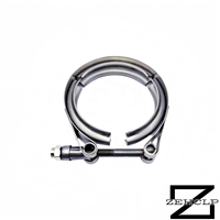 Collier de serrage en V en acier inoxydable 304 pour échappement turbo, anti-rouille, qualité automobile, 2,5 pouces (63 mm) pour système d'échappement haute performance