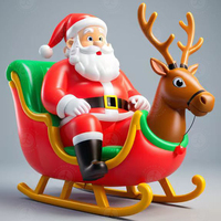 Nouveau design de Père Noël gonflable en PVC avec garantie d'un an pour la publicité événementielle et la décoration de festivals