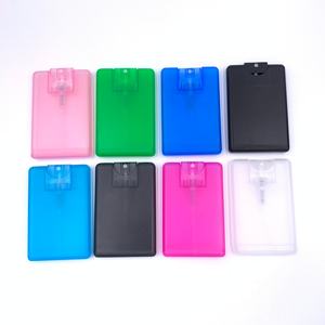 Factory Empty Flat Shoulder <b>Square</b> Travel Size 20Ml Plastic <b>Pocket</b> Spray Bottle Credit Card - Product Image 3