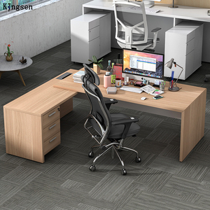 Escritorio Ejecutivo Extensible con <span class=keywords><strong>Altura</strong></span> Ajustable, <span class=keywords><strong>Mesa</strong></span> de Computadora Moderna de Madera para Gerentes - Product Image 3