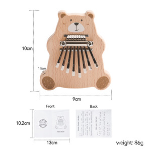 Xylophone en bois en gros pour enfants, instrument de musique éducatif avec 7 touches en acier inoxydable, piano à pouce - Product Image 5