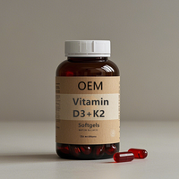 Vitamine D3 5000 UI K2 MK7 en gélules molles pour adultes et adolescents - Soutien immunitaire et absorption du calcium