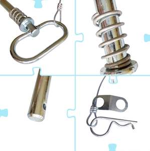 Goupilles de remorquage robustes 1/2 x 3 et clips de fixation avec ressorts pour connexions de remorquage, de crochets et <span class=keywords><strong>d</strong></span>'essieux - Product Image 3