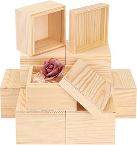 Boîte de rangement empilable multi-compartiments en bois naturel écologique, durable, pour cosmétiques, bijoux, salle de bain, chambre, salon - Product Image 1