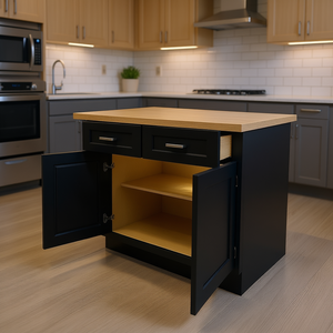 Gabinetes Base de Cocina en Stock B33-B36 con 2 Cajones, Envío Gratis, Gabinetes de Cocina Modernos Estilo Americano para Apartamento, Listos para Ensamblar - Product Image 2