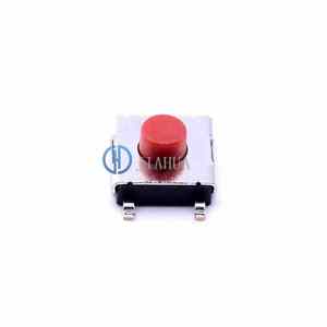 Touch 6.2X6.2X3.7Mm Tay Cầm Bằng Silicon TS6637TP-4P 4 Chân 250gf Đầu Đỏ Công Tắc Bật Tắt SMD Còn Hàng - Product Image 1