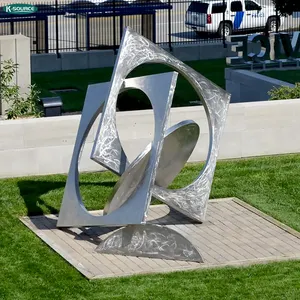 Große Stadtplatz Kunst Schöpfung Skulptur, Metall Edelstahl Skulptur