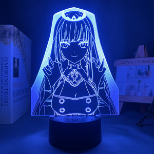 Acrilico Led luce notturna Hololive Gawr <span class=keywords><strong>Gura</strong></span> per la decorazione della sala studio scrivania luce notturna per bambini compleanno regalo lampada da tavolo comodino - Product Image 3