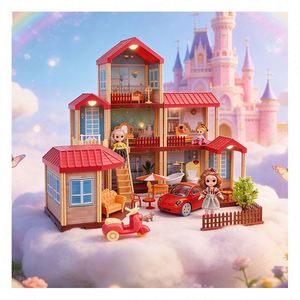 Mini Casa de Muñecas de Plástico PVC, Kit de Bricolaje con Muebles y Accesorios, Escena en Miniatura, Juguete Creativo de Regalo - Product Image 1