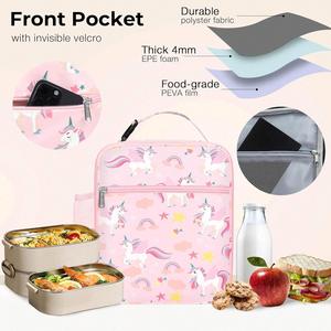 Kids Insulated Lunch Bag for Girls Large Portable Lunch Cooler Bag for Outdoor Picnic Back to School Lightweight Lunch Bag - Product Image 2