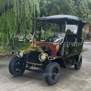 Vehículo Eléctrico Turístico Vintage Modelo T Cerrado, Carro Negro y Dorado para Villas, Hoteles, Resorts y Bodas - Product Image 2