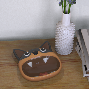 Custom Eco-Friendly Fun Canine-inspired Whimsical Animal <strong>Design</strong> Porcelain Cartoon Big Mouth <strong>Dog</strong> Face Food &amp; Water Feeding <strong>Bowl</strong> - Product Image 5