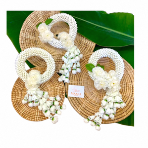 พวงมาลัยดอกไม้ไทย ทำมือ ทนทาน ผ้าและพลาสติก สำหรับงานพิธี ตกแต่ง ของขวัญ สวยงาม สง่างาม พวงมาลัยมือถือแบบไทยของเรา - Product Image 4