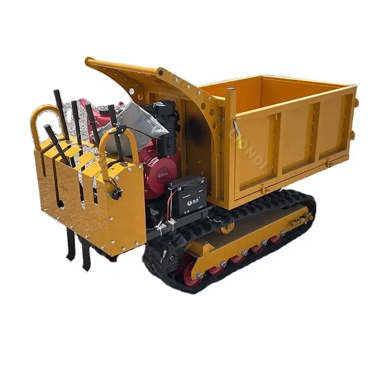 China Fabricação Mini 1200kg Dumper Terra-movendo Diesel Crawler Dumper Truck