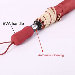 Paraguas Plegable Moderno de 2 Pliegues con Logotipo Personalizado OEM, Automático, Portátil, para Motocicleta, Protección Solar, Lluvia y Viento, 190T Pongee - Product Image 4
