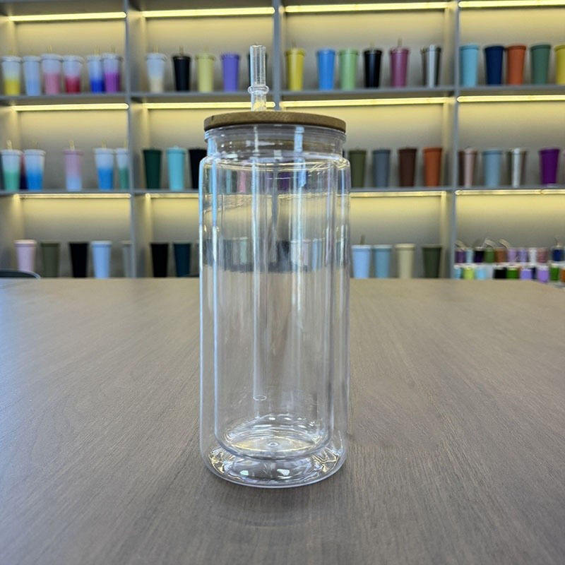 clear - with bamboo lid