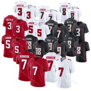 Nouvelle <span class=keywords><strong>saison</strong></span> 2026, <span class=keywords><strong>saison</strong></span> 7 # Bijan Robinson 5 # Londres 3 # Bates III 18 # Cousins 9 #   Maillots de football Penix Jr pour hommes, qualité supérieure, coutures soignées - Product Image 1
