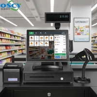 PC Todo en Uno de 17 Pulgadas con Panel Industrial AU, Pantalla Táctil Capacitiva de 10 Puntos, Win10 Linux, para Supermercados y Comercios Minoristas